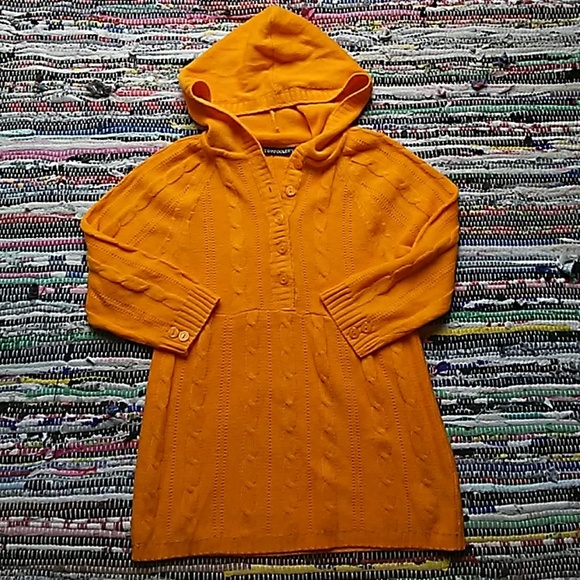 Other - Girls Orange Cable Knit Sweater Dress